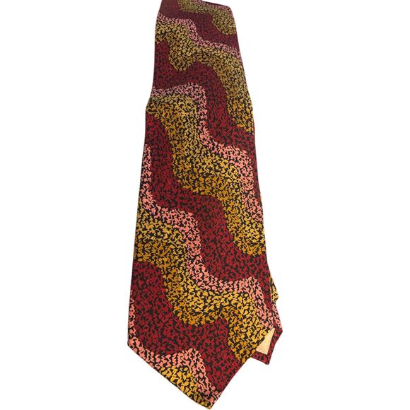 Missoni Other - Missoni Cravatte Vintage Silk Tie Multicolor Abstract Wave Pattern Made in Italy